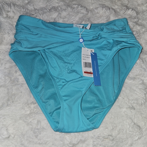 BLEU BY ROD BEATTIE LET'S GET TWISTED HIGH WAIST BOTTOM SIZE 6 NWT - Picture 3 of 4